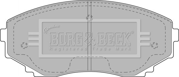 BORG & BECK Комплект тормозных колодок, дисковый тормоз BBP1472